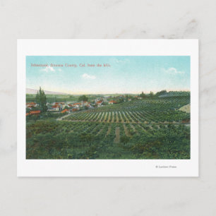 Carte Postale Vue aérienne de la ville, comté de Sonoma depuis l