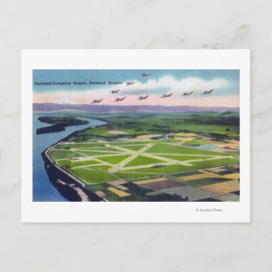 Carte Postale Vue aérienne de l'aéroport de Portland-Columbia