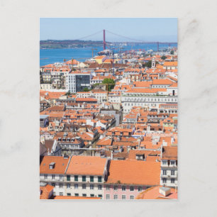 Carte Postale Vue aérienne de Lisbonne, Portugal