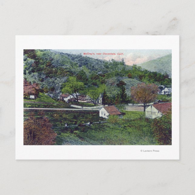 Carte Postale Vue aérienne de McCray's Cloverdale, CA (Devant)