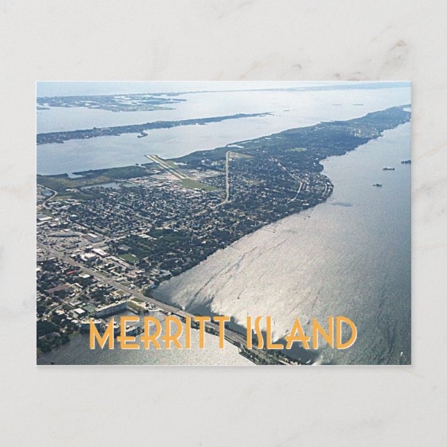 Carte Postale Vue aérienne de Merritt Island Florida (Devant)