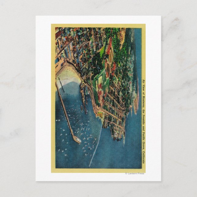 Carte Postale Vue aérienne de Monterey et Presido (Devant)