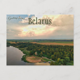 Carte Postale Vue aérienne de Niaśviž Belarus
