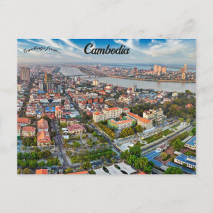 Carte Postale Vue aérienne de Phnom Penh Cambodge