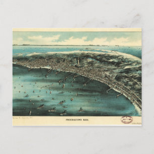 Carte Postale Vue aérienne de Provincetown, Massachusetts (1910)