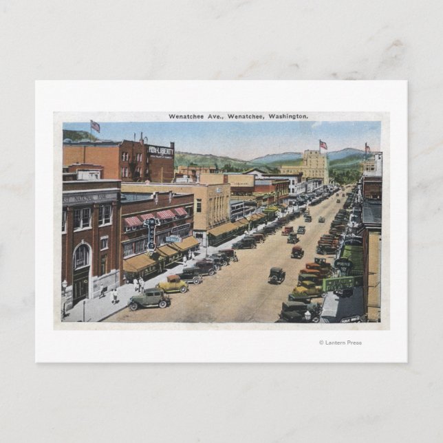 Carte Postale Vue aérienne de Wenatchee Avenue (Devant)