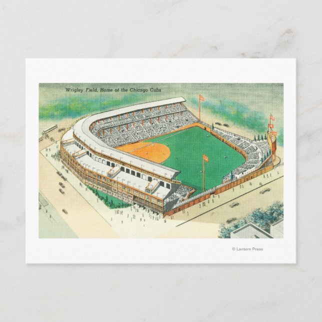 Carte Postale Vue aérienne de Wrigley Field # 3Chicago, IL (Devant)