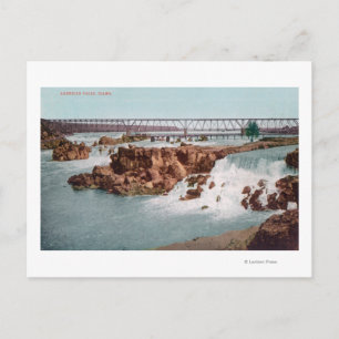 Carte Postale Vue aérienne des chutes et du pont