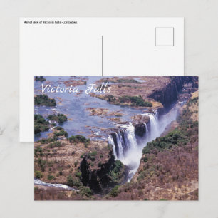 Carte Postale Vue aérienne des chutes Victoria - Zimbabwe, Afriq
