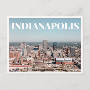 Carte Postale Vue aérienne d'Indianapolis au centre de l'Indiana