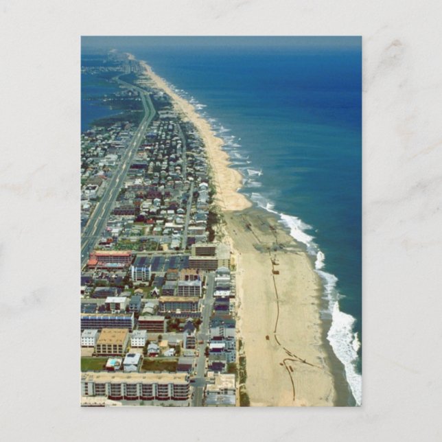 Carte Postale Vue aérienne d'Ocean City Maryland (Devant)