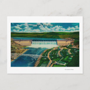 Carte Postale Vue aérienne du barrage de Grand Coulee