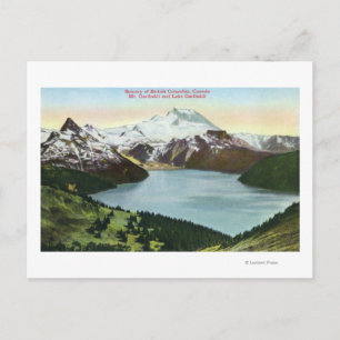 Carte Postale Vue aérienne du lac Garibaldi et du mont Garibald