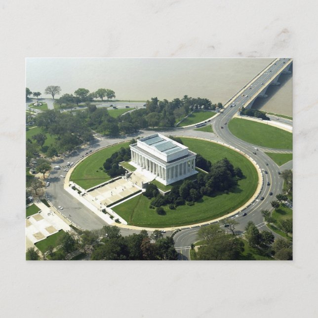 Carte Postale Vue aérienne du monument commémoratif de Lincoln (Devant)