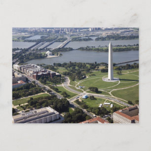 Carte Postale Vue aérienne du monument Washington