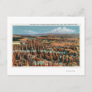 Carte Postale Vue aérienne du parc depuis Inspiration Point