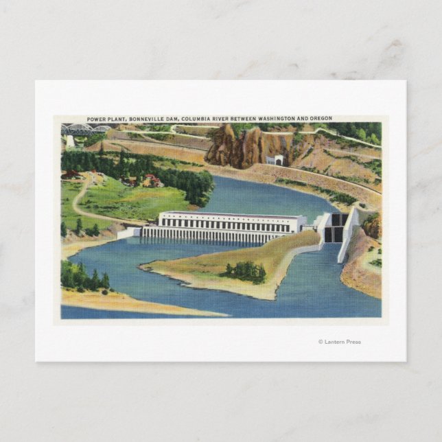 Carte Postale Vue aérienne du Plante électrique du barrage de Bo (Devant)