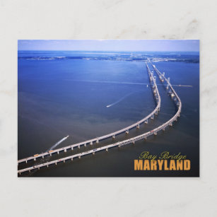 Carte Postale Vue aérienne du pont de la baie de Chesapeake, Mar