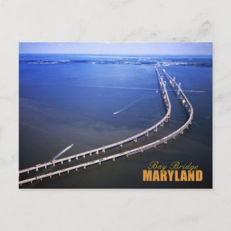 Carte Postale Vue aérienne du pont de la baie de Chesapeake, Mar