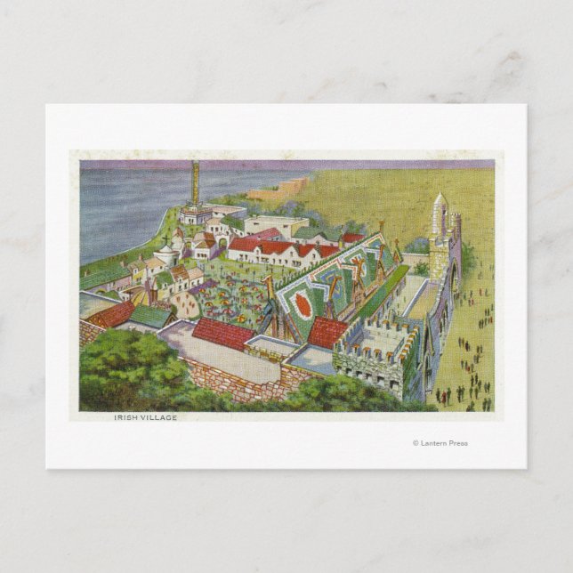 Carte Postale Vue aérienne du village irlandais (Devant)