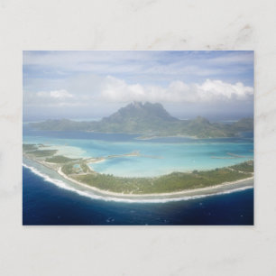 Carte Postale Vue aérienne d'un petit avion de ligne de Bora