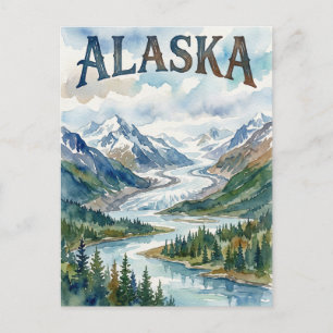 carte postale vue alaska