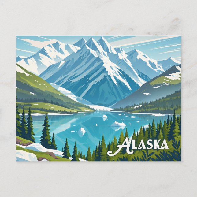 carte postale vue alaska (Devant)
