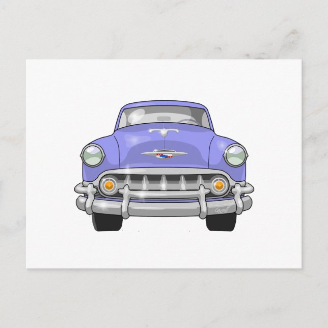 Carte Postale Vue avant Chevrolet Bel 1953 (Devant)