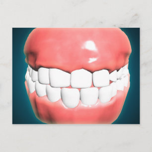 Carte Postale Vue Avant De La Bouche Humaine Avec Les Dents Et L