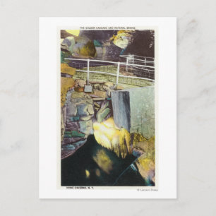 Carte Postale Vue Cascade d'or et pont naturel