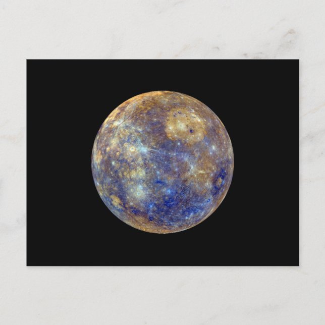 Carte Postale Vue colorée de Mercure (Devant)