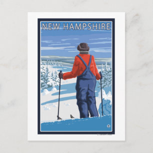 Carte Postale Vue d'admission du New HampshireSkier