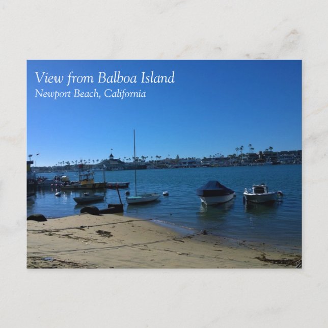 Carte Postale Vue de Balboa Island, Newport Beach, Californie (Devant)