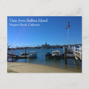 Carte Postale Vue de Balboa Island, Newport Beach, Californie