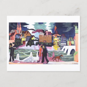Carte Postale Vue de Bâle et du Rhin par Kirchner