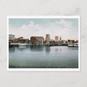 Carte Postale Vue de Baltimore 1912 Vintage