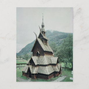 Carte Postale Vue de Borgund stave church, c.1150