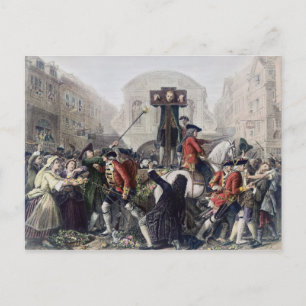 Carte Postale Vue de Daniel Defoe au pilori à Temple Bar