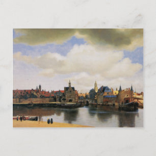 Carte Postale Vue de Delft par Johannes Vermeer