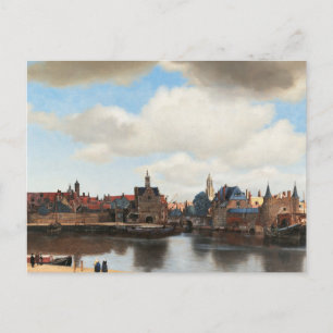 Carte Postale Vue de Delft par Johannes Vermeer