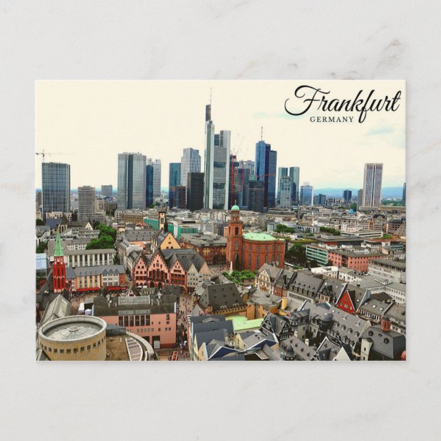 Carte Postale Vue de Francfort (Devant)