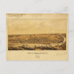 Carte Postale Vue de Fredericksburg, Virginie (nov. 1862)