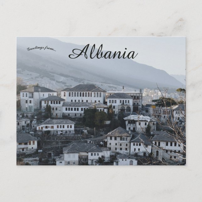 Carte Postale Vue de Gjirokaster Albanie (Devant)