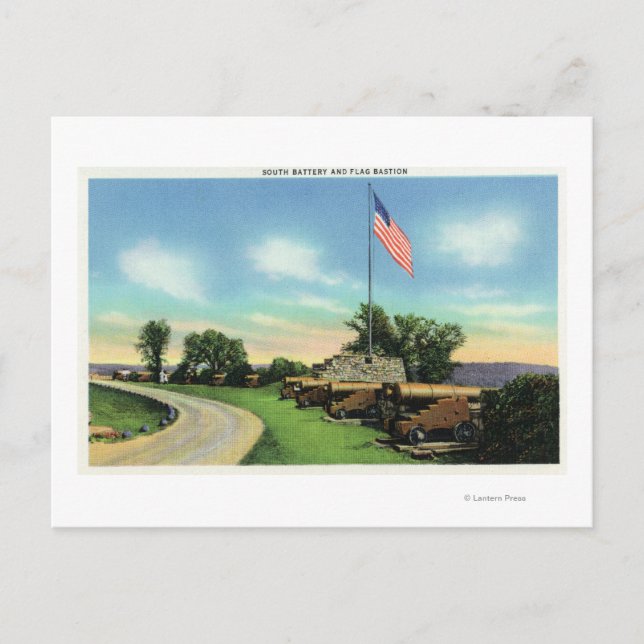 Carte Postale Vue de la batterie sud et du bastion du drapeau (Devant)