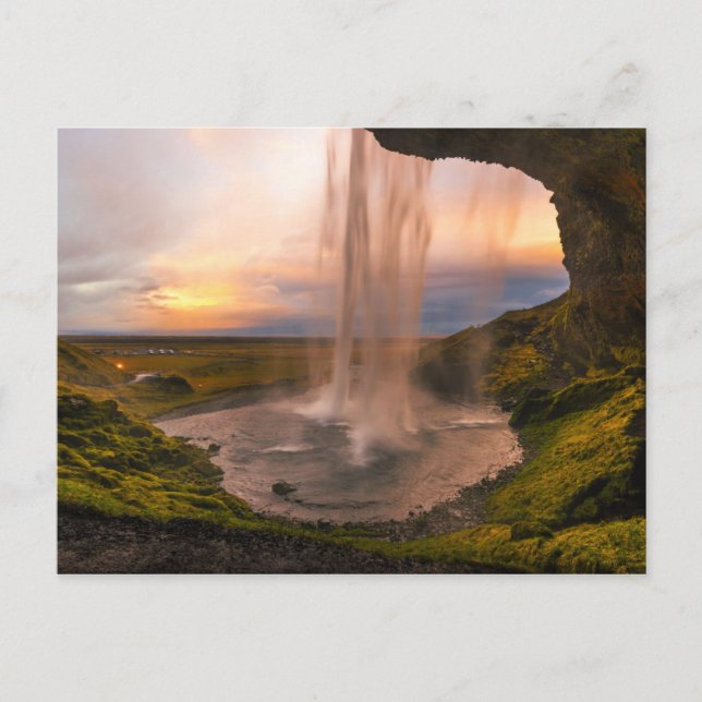 Carte Postale Vue de la cascade Islande Seljalandsfoss (Devant)
