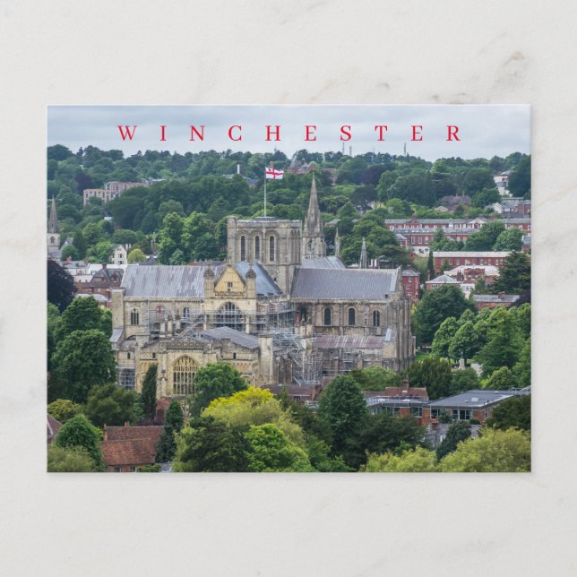 Carte postale vue de la cathédrale de Winchester (Devant)