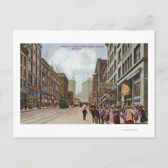 Carte Postale Vue de la deuxième avenue de Union Street (Devant)