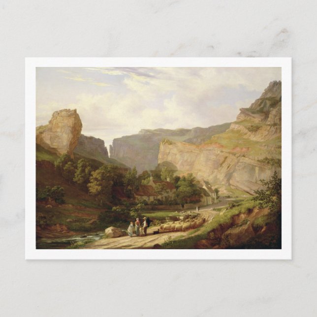 Carte Postale Vue de la gorge du Cheddar (huile sur toile) (Devant)