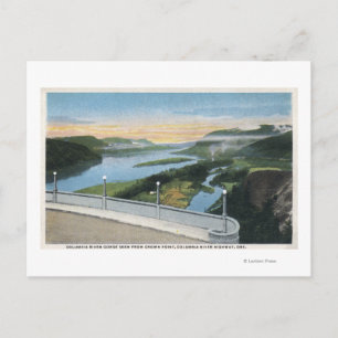 Carte Postale Vue de la gorge du fleuve Columbia depuis Crown Po
