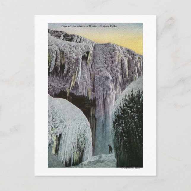 Carte Postale Vue de la grotte des vents en hiver (Devant)
